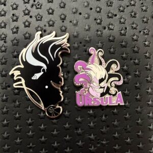 Disney Ursula Black and Pink Pins